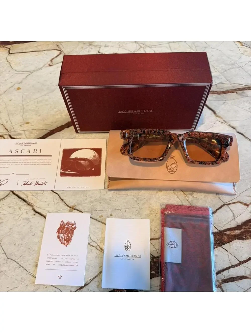 Jacques Marie Mage Men's Brown Sunglass
